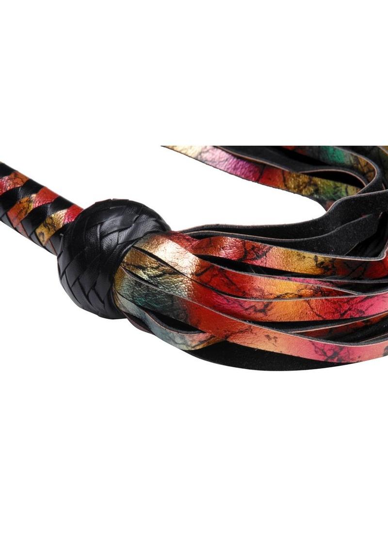 Load image into Gallery viewer, Strict Leather Rainbow Lambskin Flogger - Multicolor
