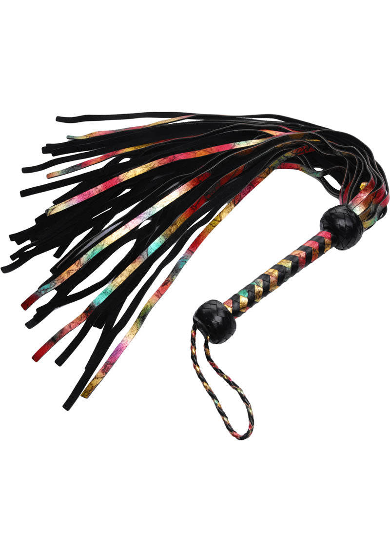 Load image into Gallery viewer, Strict Leather Rainbow Lambskin Flogger - Multicolor
