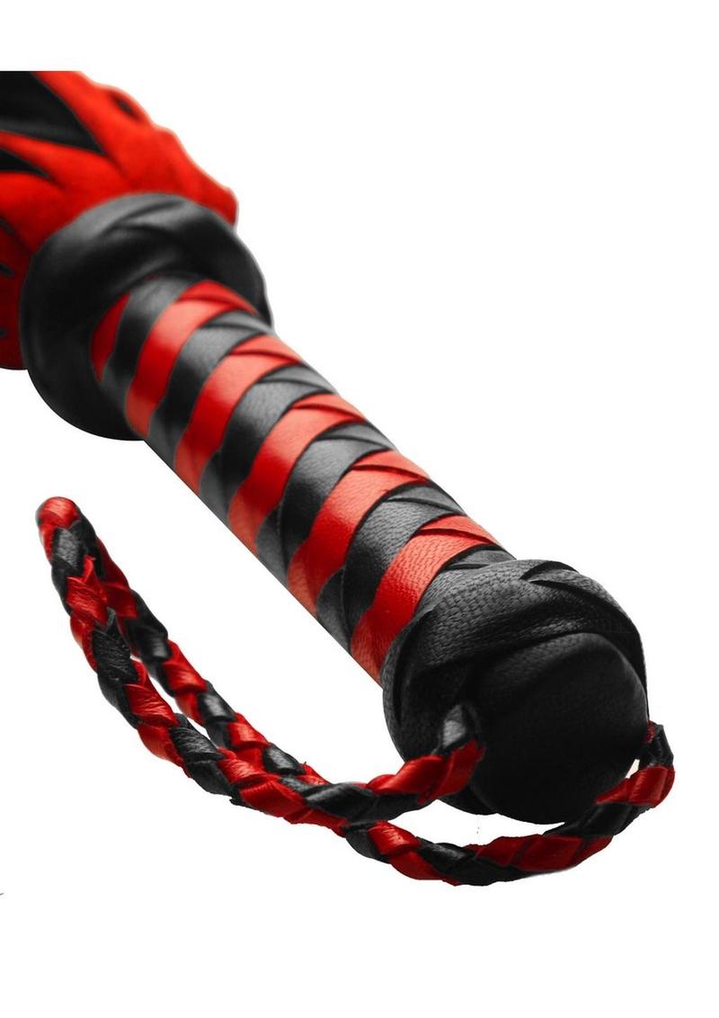 Load image into Gallery viewer, Strict Leather Short Suede Flogger - Black/Multicolor
