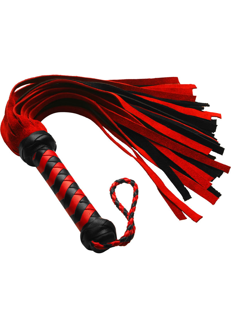 Load image into Gallery viewer, Strict Leather Short Suede Flogger - Black/Multicolor
