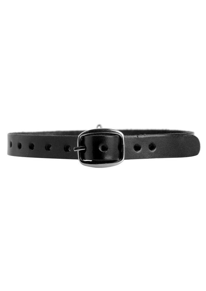 Load image into Gallery viewer, Strict Leather Unisex Leather Choker with O-Ring - M/L - Black - Medium
