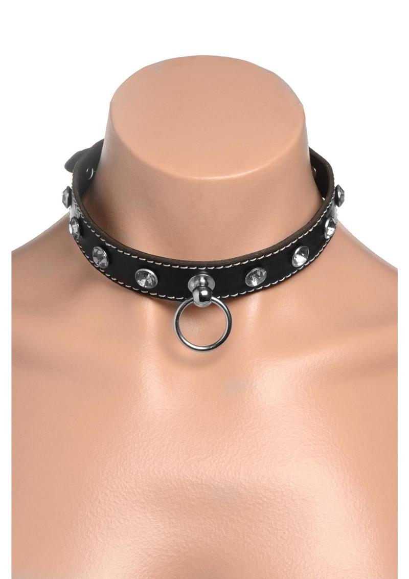 Load image into Gallery viewer, Strict Rhinestone Choker with O-Ring
