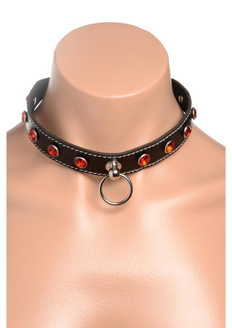 Load image into Gallery viewer, Strict Rhinestone Choker with O-Ring
