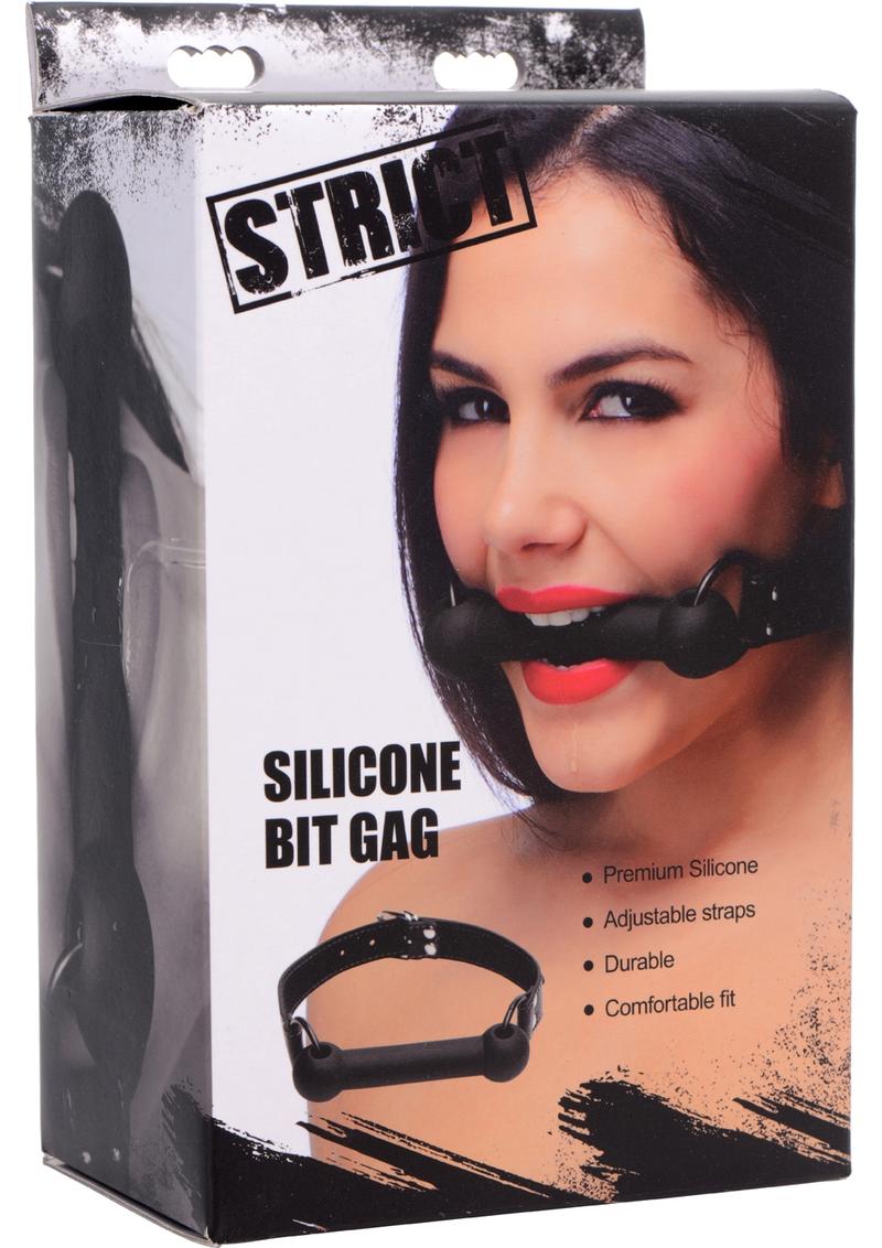 Load image into Gallery viewer, Strict Silicone Bit Gag - Black
