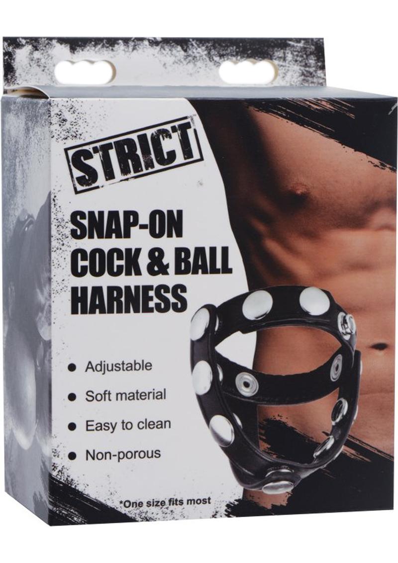 Load image into Gallery viewer, Strict Snap-On Cock and Ball Harness - Black
