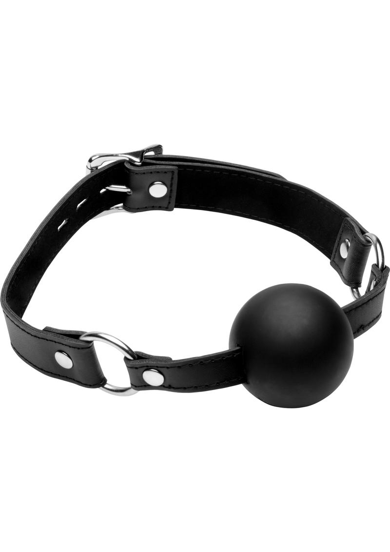 Load image into Gallery viewer, Strict XL Silicone Gag Ball - Black - XLarge - 2in
