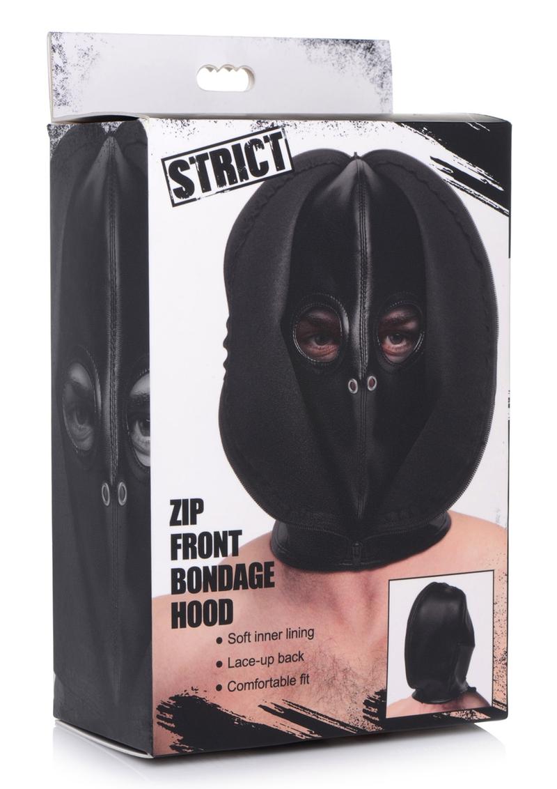 Load image into Gallery viewer, Strict Zip Front Bondage Hood - Black
