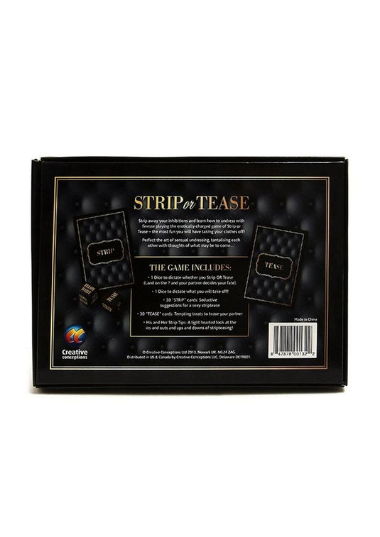 Strip Or Tease Card Game