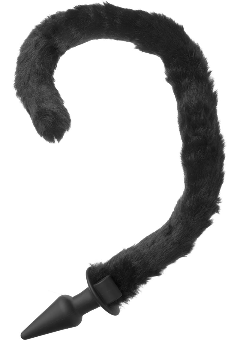 Load image into Gallery viewer, Tailz Bad Kitty Silicone Cat Tail Anal Plug - Black
