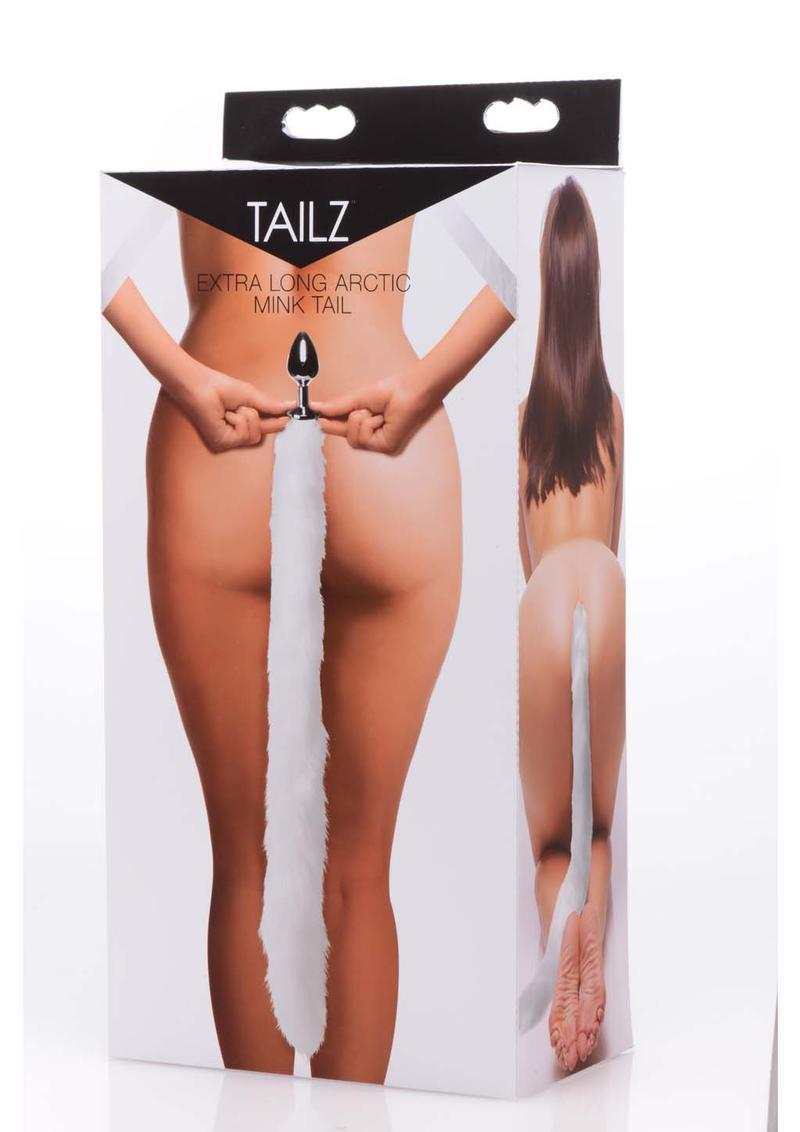 Load image into Gallery viewer, Tailz Extra Long Arctic Mink Tail - White
