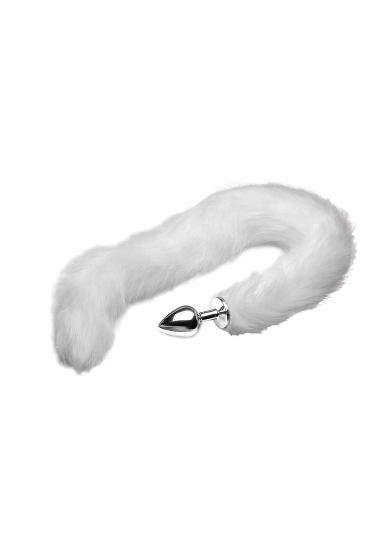 Load image into Gallery viewer, Tailz Extra Long Arctic Mink Tail - White
