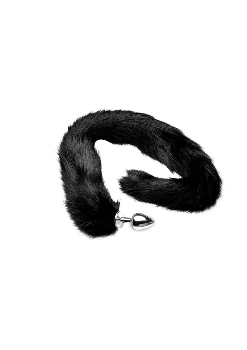 Load image into Gallery viewer, Tailz Extra Long Midnight Mink Tail - Black
