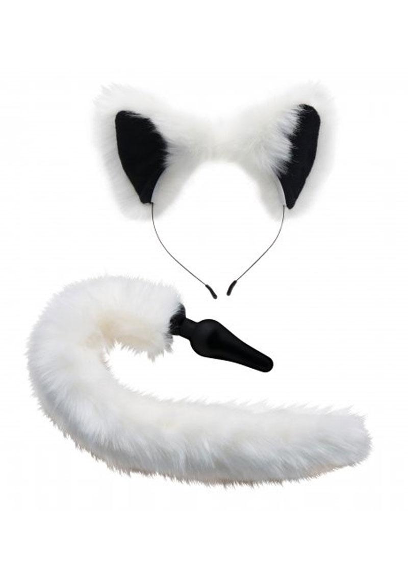 Load image into Gallery viewer, Tailz Fox Tail and Ears - White - Set
