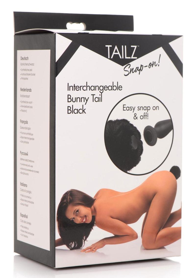 Load image into Gallery viewer, Tailz Interchangeable Bunny Tail Accessory - Black
