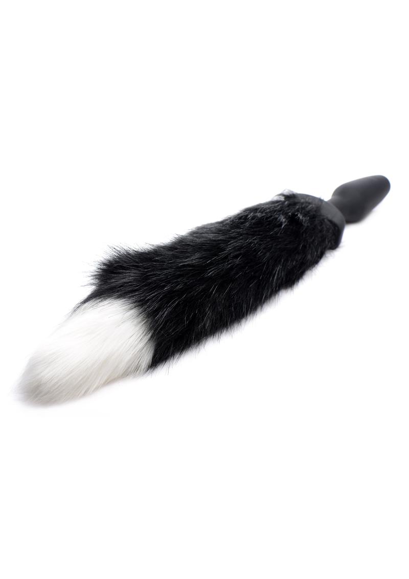 Load image into Gallery viewer, Tailz Moving and Vibrating Fox Tail - Black/Grey
