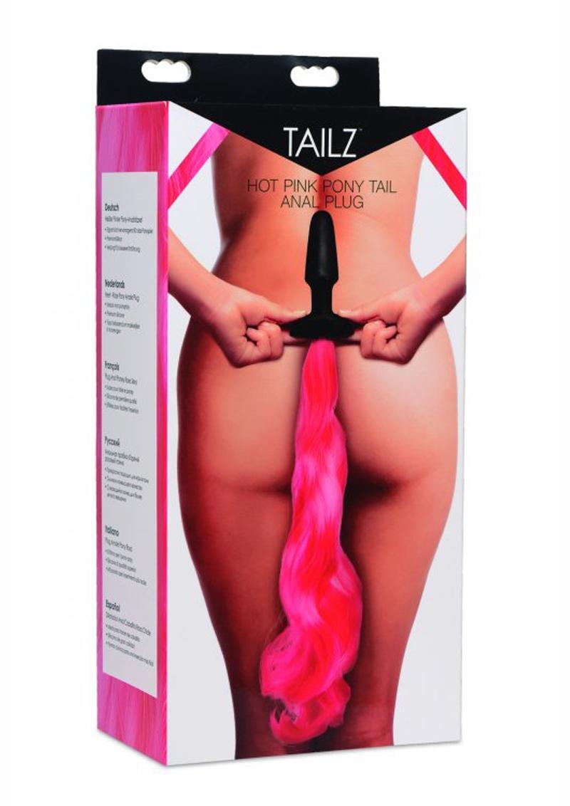 Load image into Gallery viewer, Tailz Pony Tail Anal Plug - Hot Pink/Pink
