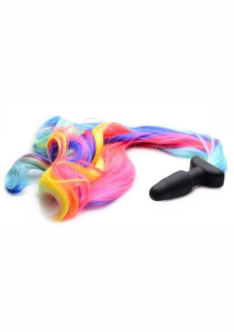 Load image into Gallery viewer, Tailz Pony Tail Anal Plug - Multicolor/Rainbow
