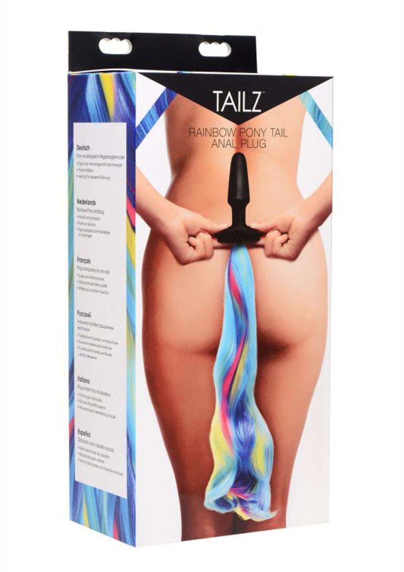 Load image into Gallery viewer, Tailz Pony Tail Anal Plug - Multicolor/Rainbow
