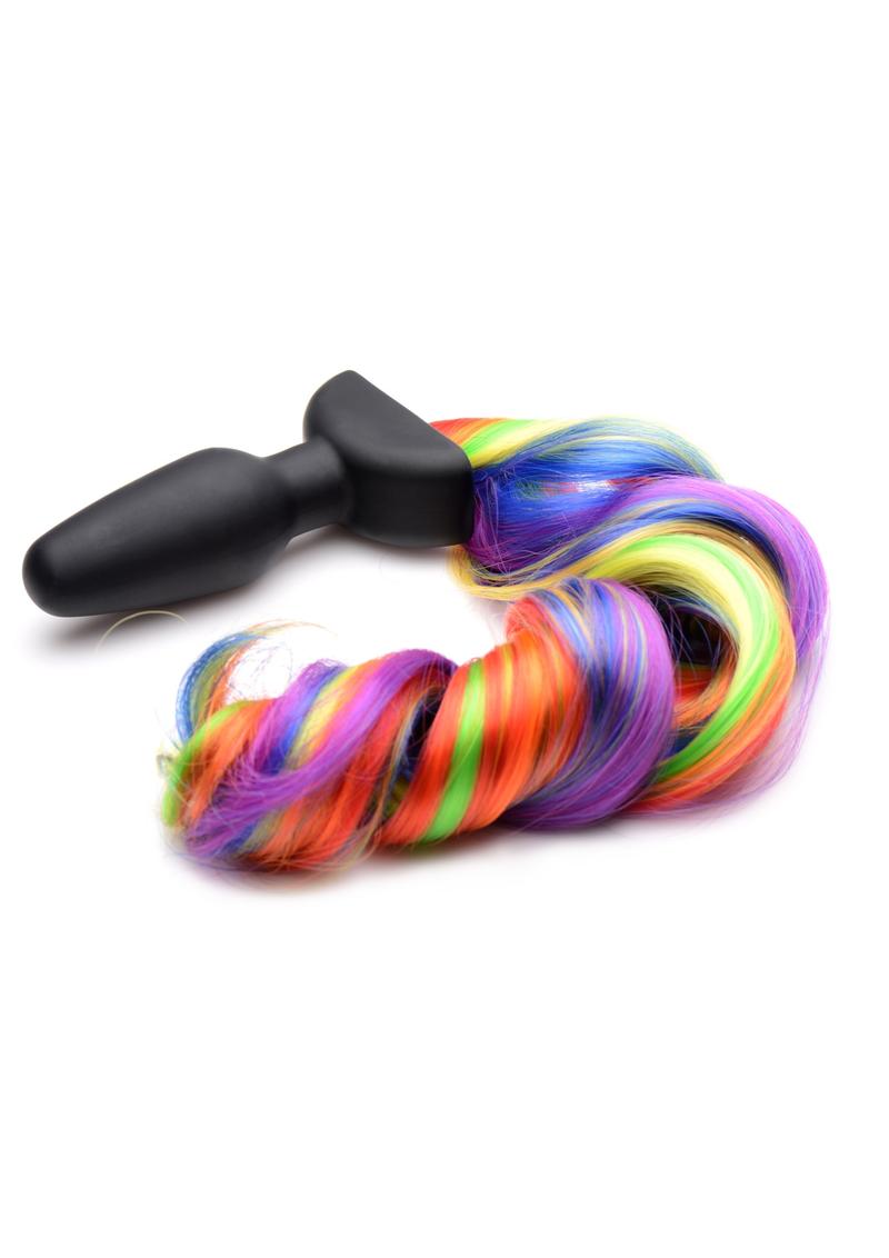 Load image into Gallery viewer, Tailz Vibrating Rainbow Tail - Multicolor/Rainbow
