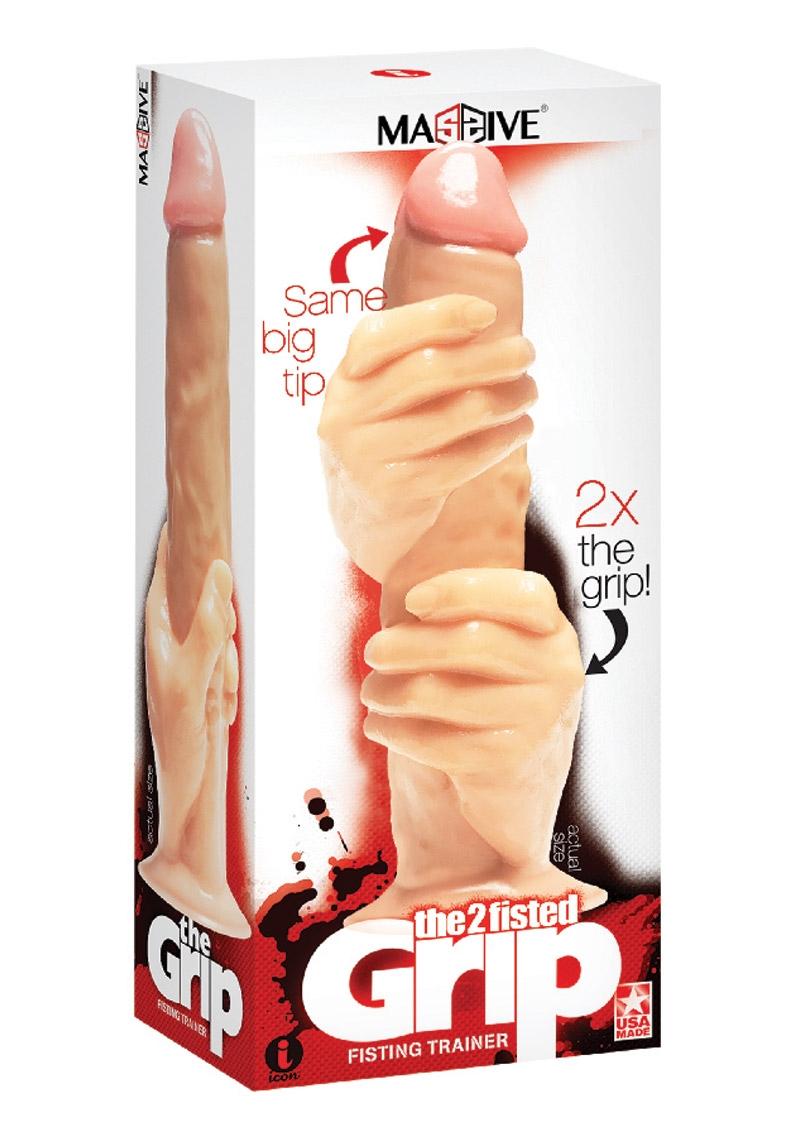 Load image into Gallery viewer, The 2 Fisted Grip 12in Dildo - Vanilla
