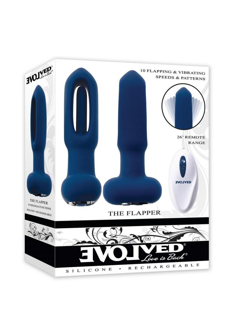 Load image into Gallery viewer, The Flapper Rechargeable Silicone Anal Plug with Remote Control - Blue
