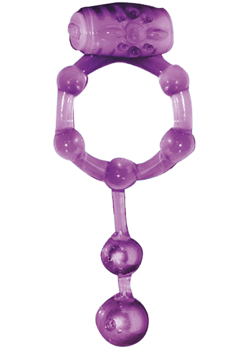 Load image into Gallery viewer, The Macho Erection Keeper Vibrating Cock Ring - Purple
