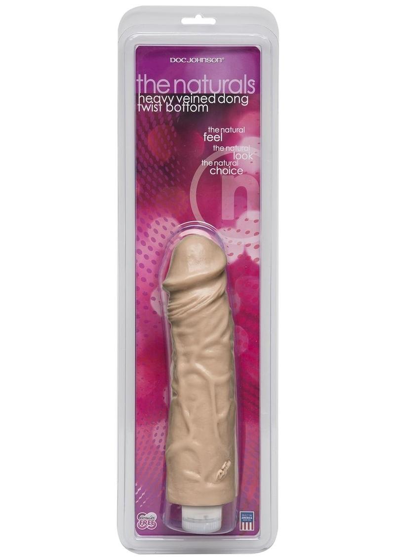 Load image into Gallery viewer, The Naturals Heavy Veined Thick Dildo - Flesh/Vanilla - 8in
