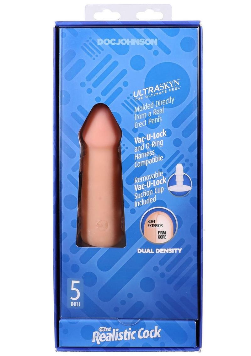 Load image into Gallery viewer, The Realistic Cock Ultraskyn Removable Vac-U-Lock Suction Cup - Vanilla - 5in
