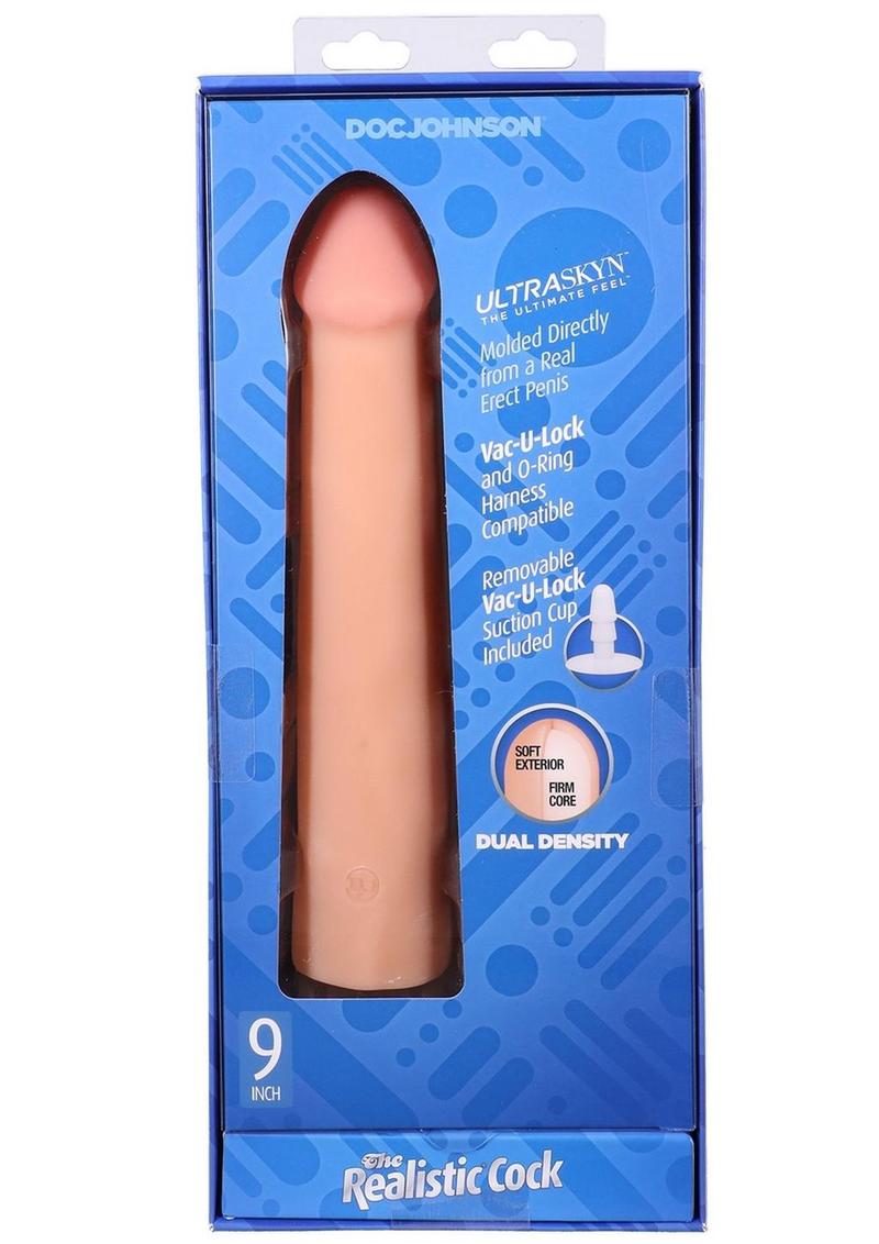 Load image into Gallery viewer, The Realistic Cock Ultraskyn Removable Vac-U-Lock Suction Cup - Vanilla - 9in
