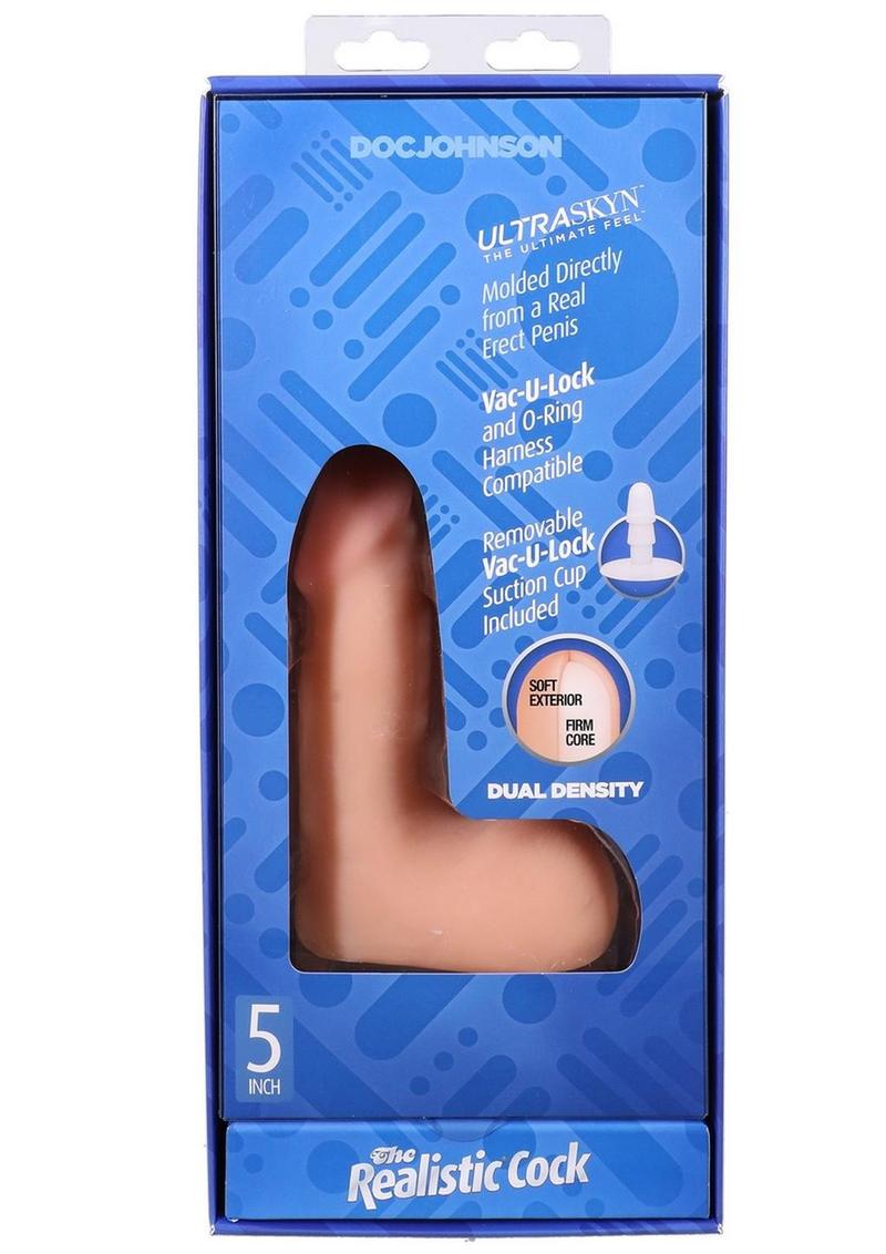 Load image into Gallery viewer, The Realistic Cock with Balls Ultraskyn Removable Vac-U-Lock Suction Cup - Vanilla - 5in
