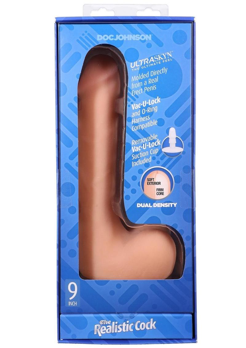 Load image into Gallery viewer, The Realistic Cock with Balls Ultraskyn Removable Vac-U-Lock Suction Cup - Vanilla - 9in
