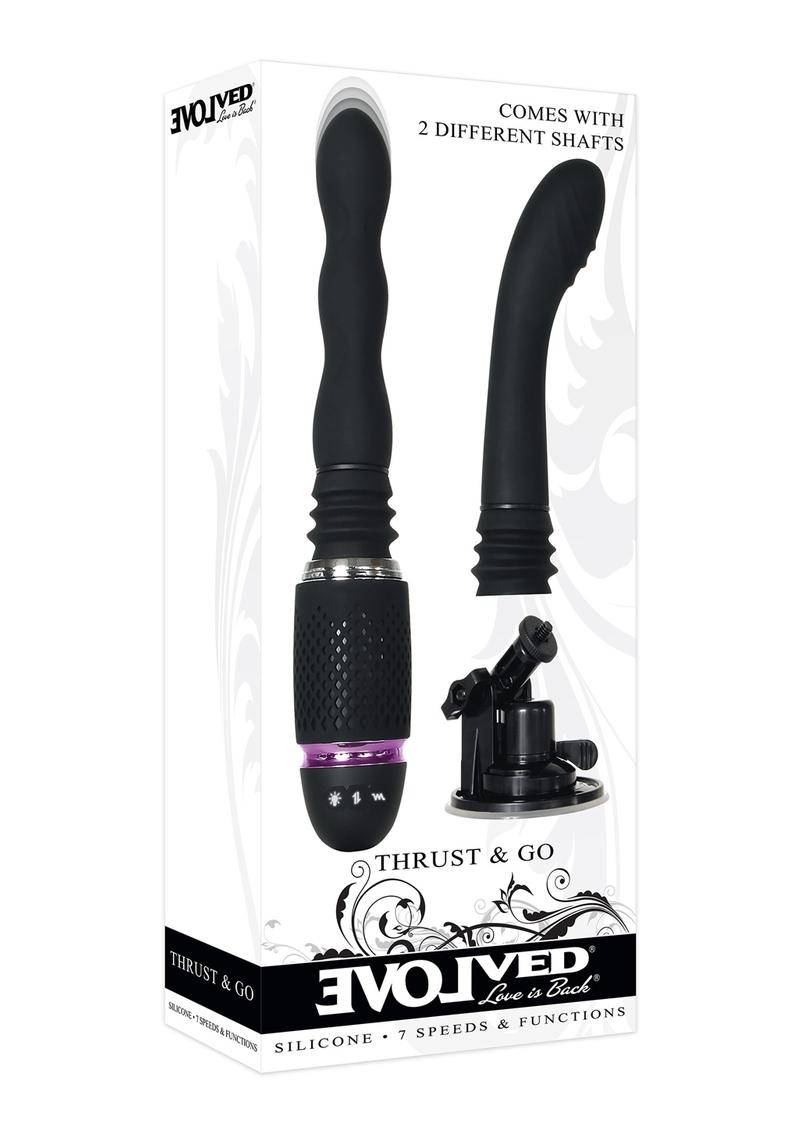 Load image into Gallery viewer, Thrust and Go Silicone Rechargeable Mini Vibrator - Black
