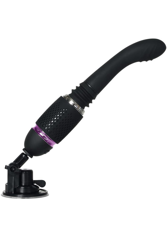 Thrust and Go Silicone Rechargeable Mini Vibrator - Black