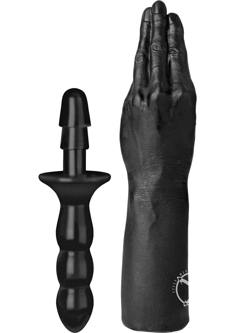 Load image into Gallery viewer, Titanmen The Hand Dildo with Handle - Black
