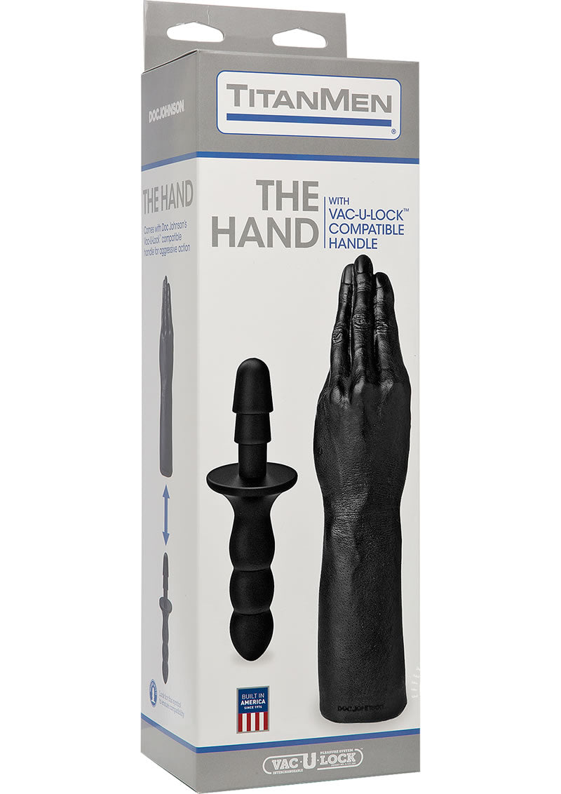 Load image into Gallery viewer, Titanmen The Hand Dildo with Handle - Black
