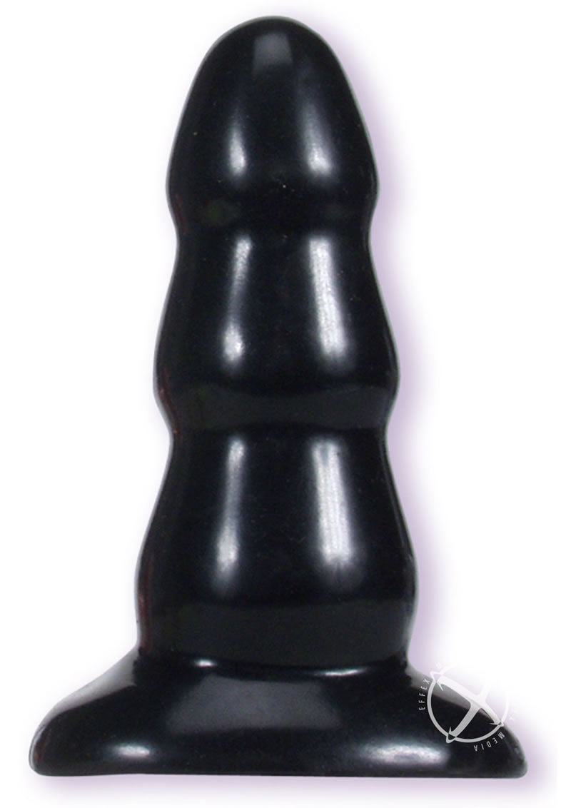 Load image into Gallery viewer, Triple Ripple Butt Plug - Black - Large
