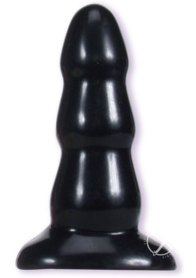 Load image into Gallery viewer, Triple Ripple Butt Plug - Black - Medium
