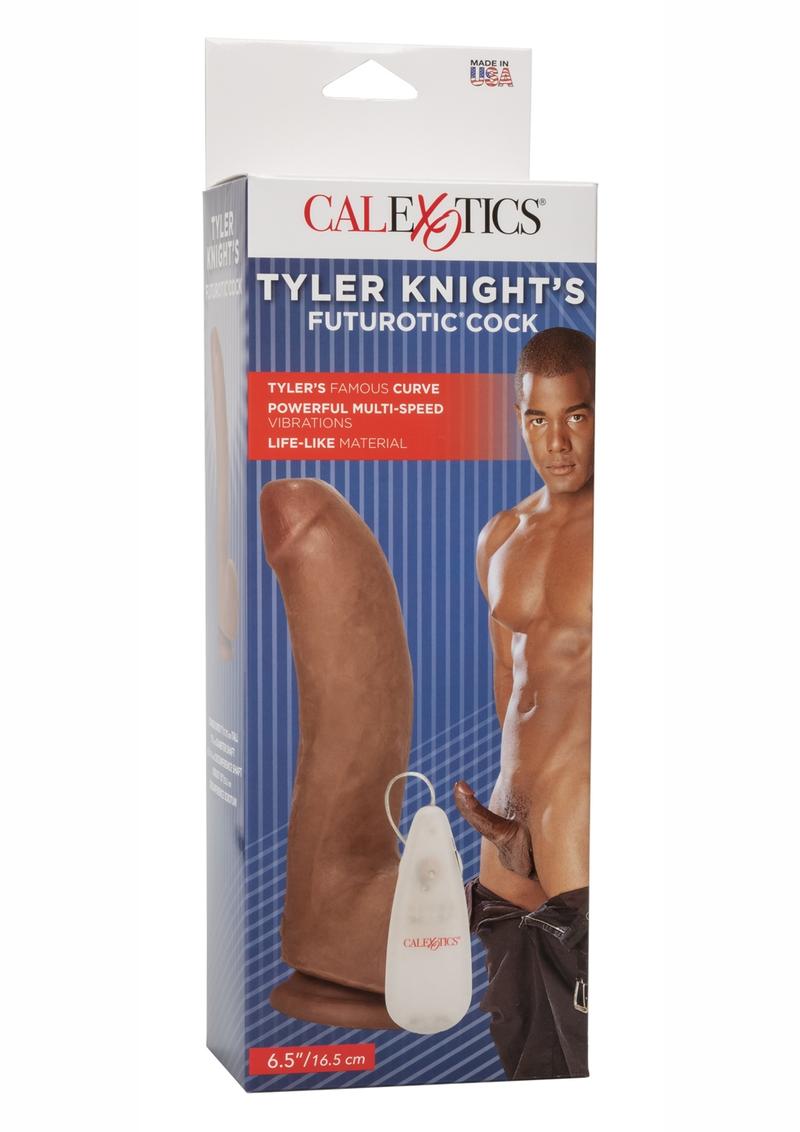 Load image into Gallery viewer, Tyler Knights Futurotic Cock Vibrating Dildo - Brown/Chocolate - 6in
