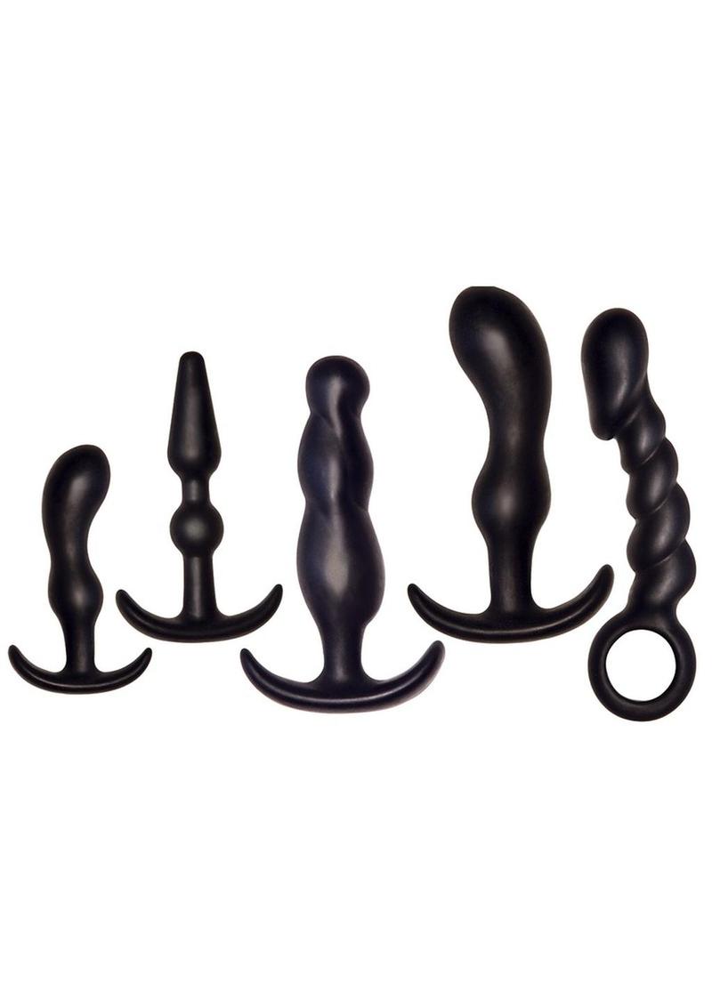 Load image into Gallery viewer, Ultimate Anal Kit Silicone - Black - 7 Piece Set
