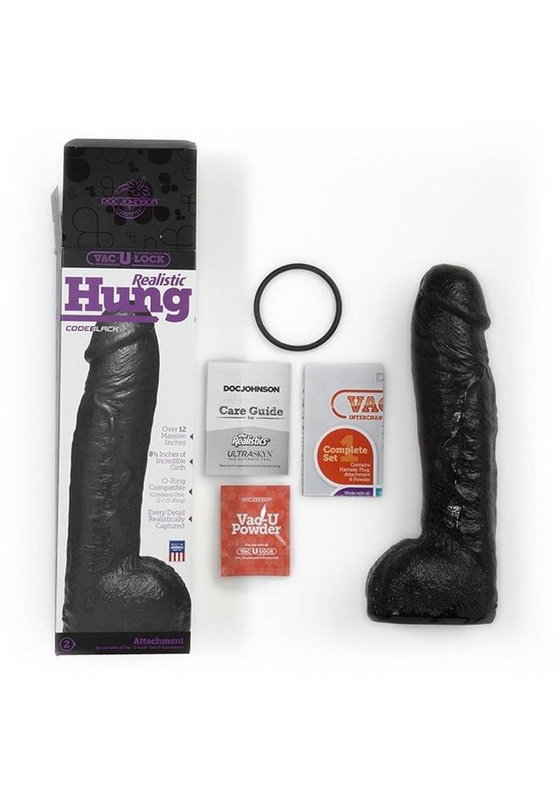 Load image into Gallery viewer, Vac-U-Lock Codeblack Realistic Hung Dildo
