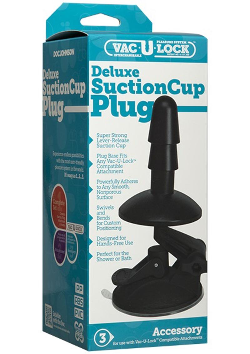 Load image into Gallery viewer, Vac U Lock Deluxe Suction Cup Plug Accessory - Black
