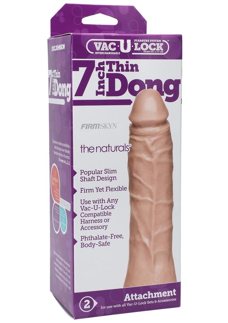 Load image into Gallery viewer, Vac-U-Lock The Naturals Thin Dildo - Vanilla - 7in
