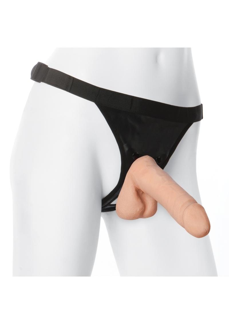 Load image into Gallery viewer, Vac-U-Lock Ultraskyn Cock with Ultra Harness - Vanilla - 7in
