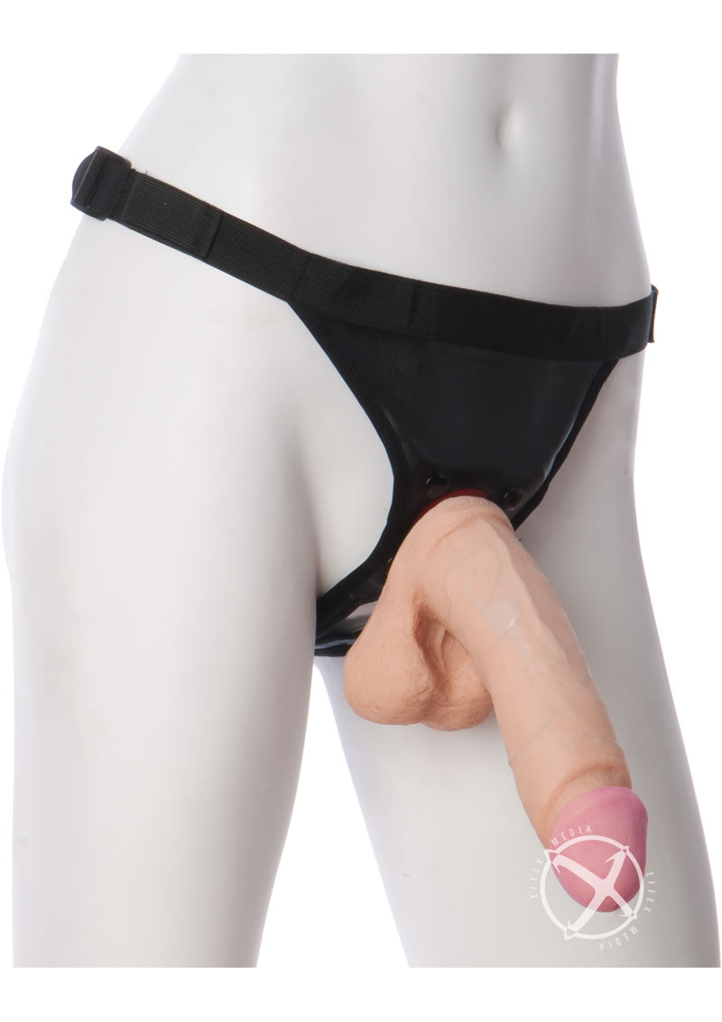 Load image into Gallery viewer, Vac-U-Lock Ultraskyn Cock with Ultra Harness - Vanilla - 8in
