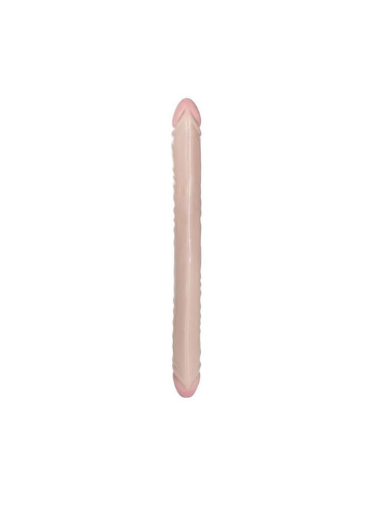 Vanilla Duo Veined Double Dildo