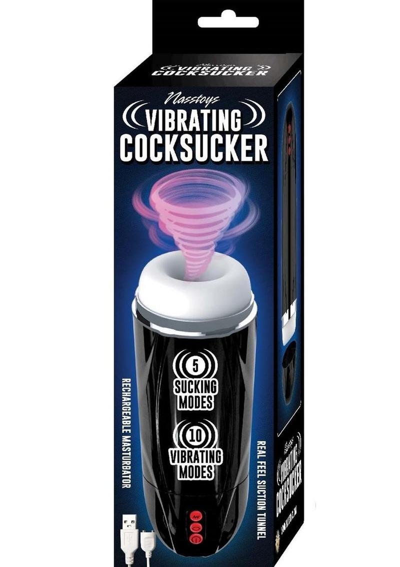 Load image into Gallery viewer, Vibrating Cocksucker Rechargeable Masturbator - Black
