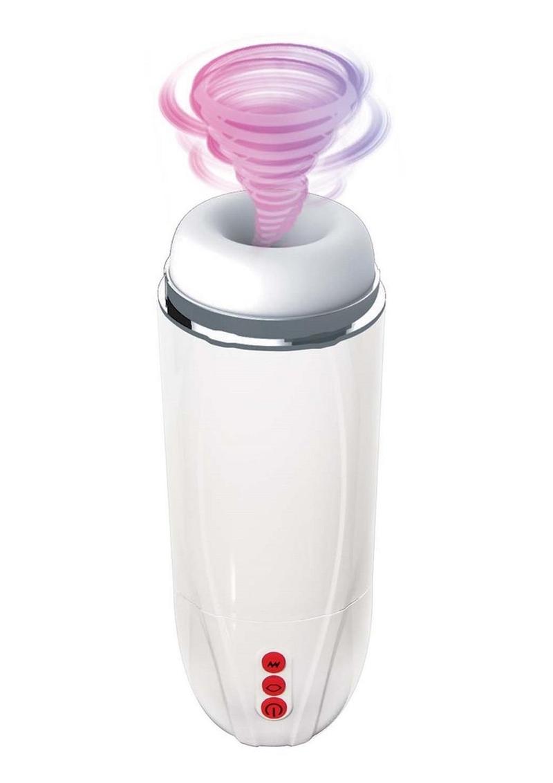 Load image into Gallery viewer, Vibrating Cocksucker Rechargeable Masturbator - White
