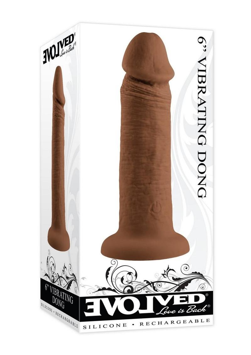 Load image into Gallery viewer, Vibrating Rechargeable Silicone Dildo - Caramel - 6in
