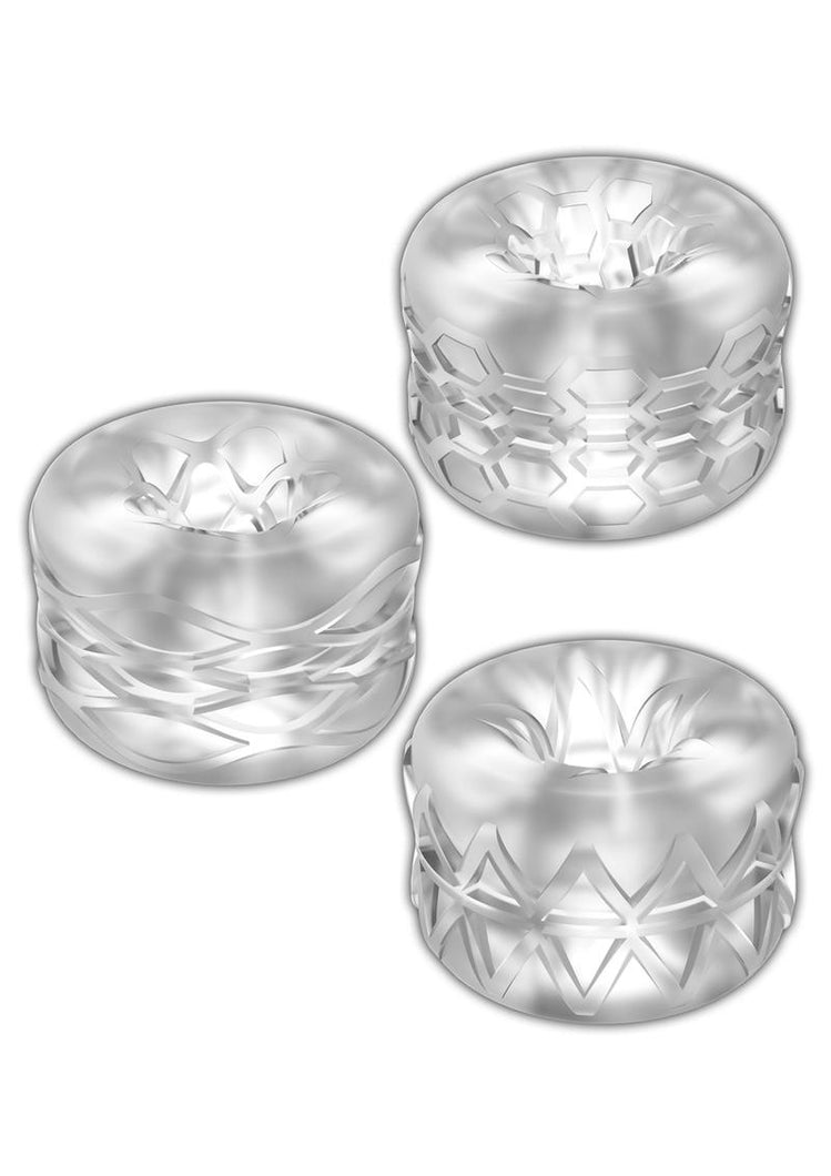 ZOLO Bumperz Strokers Masturbator - Clear - 3 Piece/Set