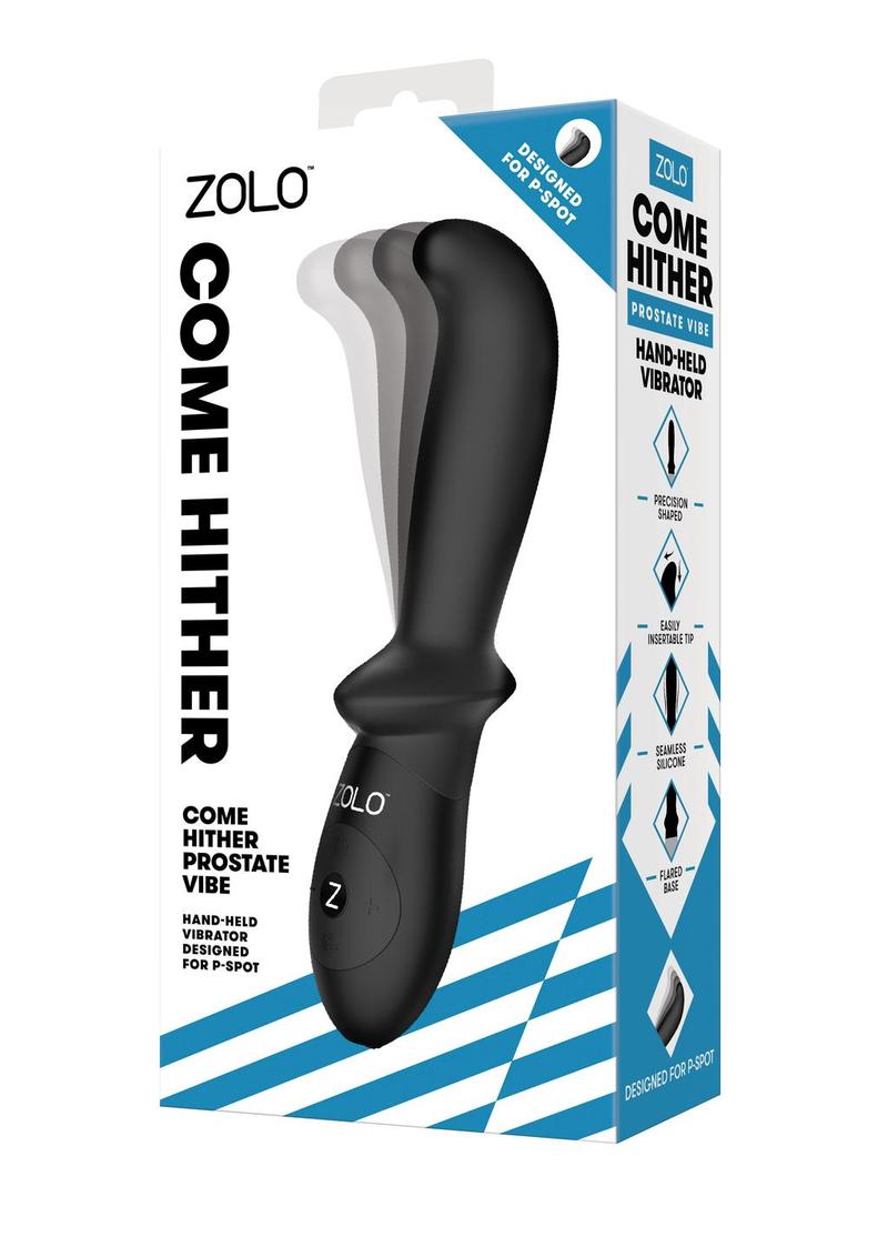 Load image into Gallery viewer, ZOLO Come Hither Prostate Silicone Rechargeable Anal Vibrator - Black
